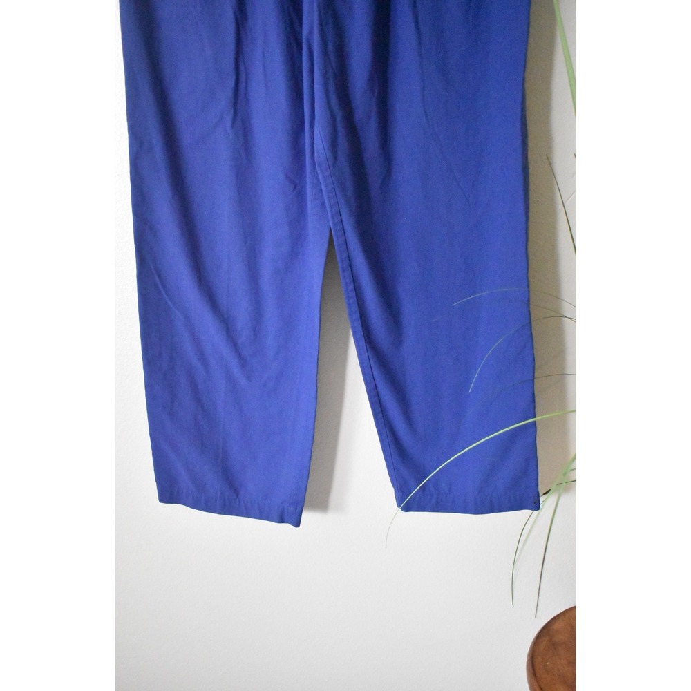 Handmade Trousers Women 30 Waist Periwinkle Blue 80s Pleated High Rise Tapered - Picture 3 of 8